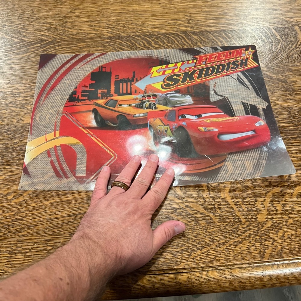 Disney Pixar Cars Placemat Zak Designs Feelin Skiddish Lightning McQueen 2010
